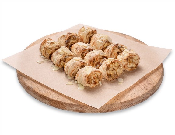 Рулетики с бананом и корицей